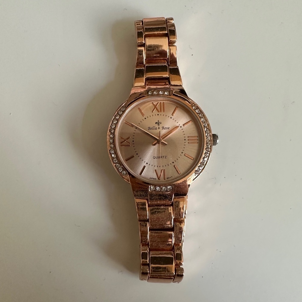 FREE WITH PURCHASE Rose Gold‎ Watch Bella Rose Women’s Bling
